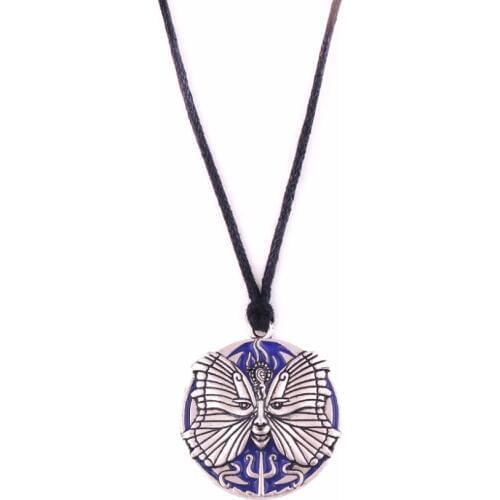 Special Pattern Butterfly Colorful Soul Goddess As Amulet Wax Rope Necklace