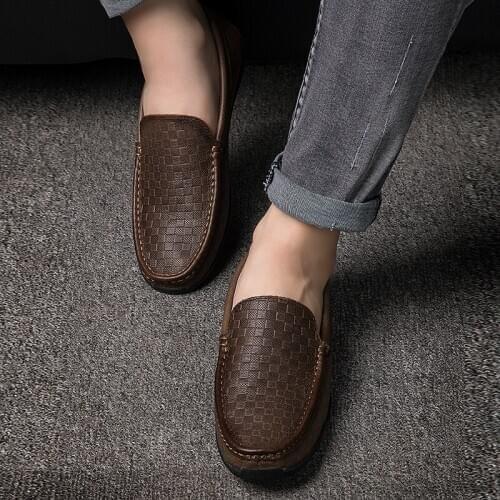 Sapato de Moccasins genuine mens Casual summer zapatos leather Sneaker formal 2020 men autumn male size mens scarpa hombre man