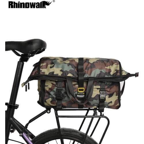 Rhinowalk 6 Colors Men Women Travel bag Waterproof Messenger Bag Multifunctional Bicycle Rear Rack Pannier Fitness Bag 21-25L