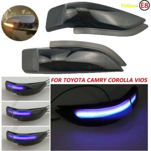 For Toyota Corolla Camry Prius Vios CHR Yaris Venza Avalon Altis LED Dynamic Turn Signal Light Sequential Side Mirror Indicator