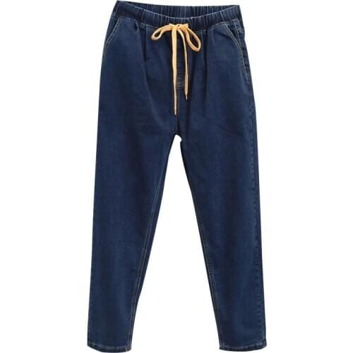 Warm Fleece Jeans Pants For Women 2020 Winter Thicken Velvet Blue Harem Denim Pants Plus Size High Waist Mom Jeans Trousers