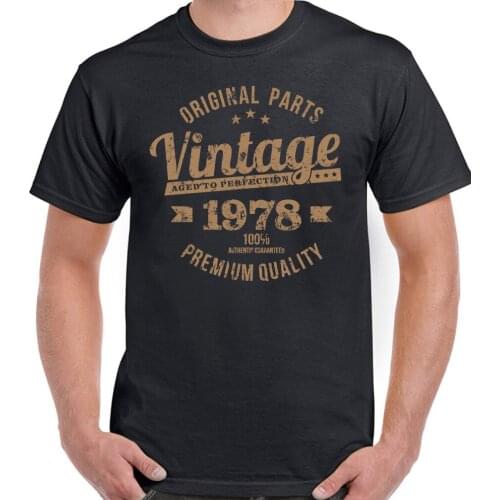 Tops Summer Cool Funny T-Shirt Vintage Original Partes 1978 Hombre 40 Cumpleanos Camiseta Graciosa 40 Anos Summer