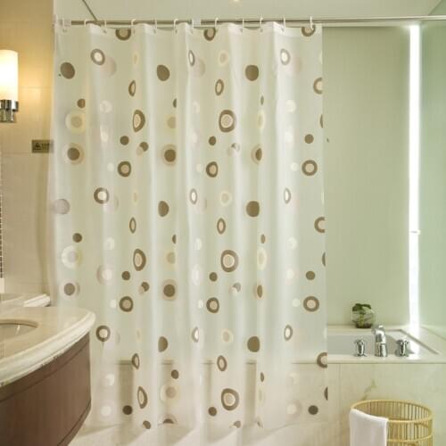 Waterproof Curtain Bathroom Accessories Cute Blue Circles Transparent Shower Curtain cortinas ducha T114