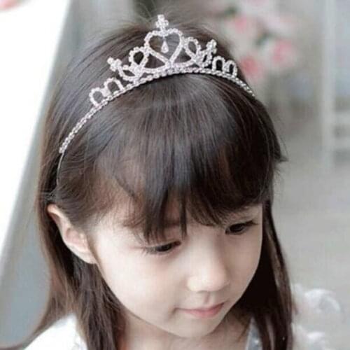 Valentines Day Crystal Tiara Hairband Kid Girl Bridal Princess Prom Crown Party Accessiories Princess Prom Crown Headband