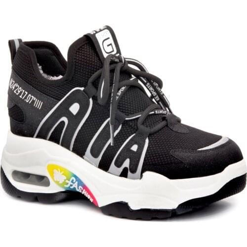 Guja 300 12 2021 Summer Black Women Shoes Sneakers High Platform Air Colorful Daily Casual Use Fashionable Street Style