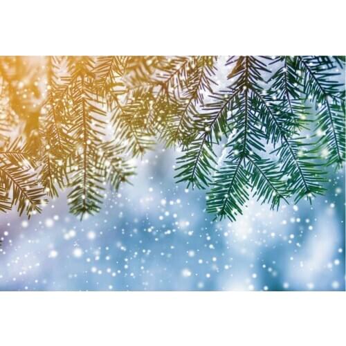 Winter Snowy Backdrop Christmas Tree Snowflake Photography Background Xmas Family Party Decoration Photo Booth Studio Props