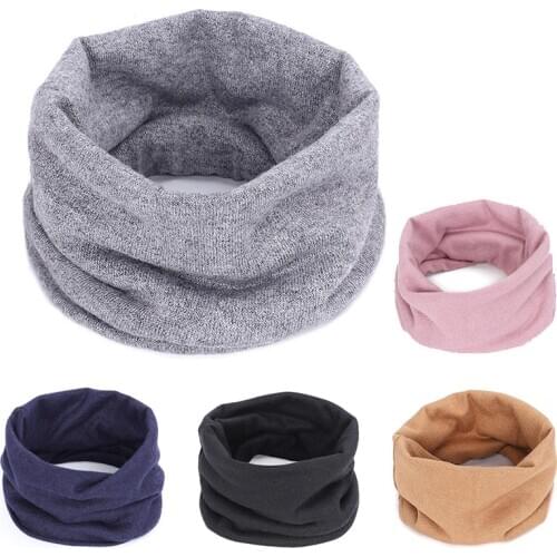 Winter Unisex Warm Knitted Ring Scarf Snood Scarves Lady Warm Wool Scarves Warmers Cotton Snood Neck Ring Winter Scarf