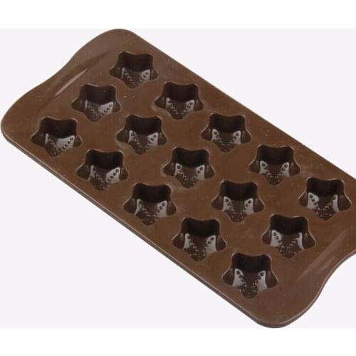Star Chocolate 15 Grids Mold Baking Fondant Pastry Tool 3D Ice Cube Tray Maker Ice Cream Soap Cake Mold