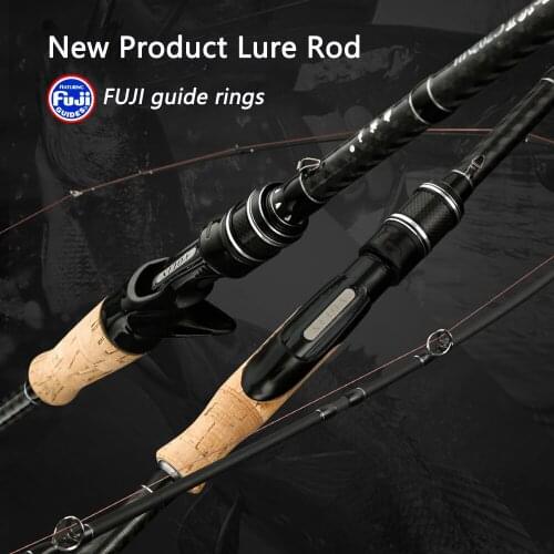 1.98m/2.1m/2.4m Spinning Bait Casting Lure Fishing Rod 30T Carbon FUJI Guides Lure Weight 10-30g MH Power Travel Fishing Pole