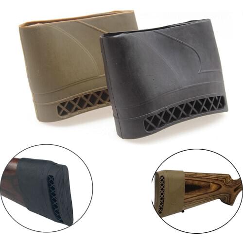 Hunting Rifle Recoil Pad Tactical Rubber Non-Slip Buttstock Shooting Extension Gun Butt Protector Rubber Gun Butt Cover