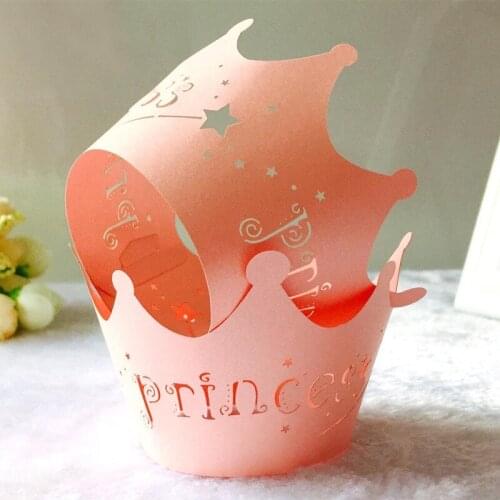 12PCS Pink Princess Cupcake Wrapper Liner Gift Box Moon Cake/ Cupcake Packaging Box Wedding Party Candy Box Container Holder