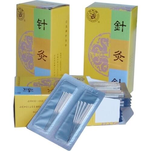 200pcs Yunlong traditional silver handle acupuncture needles reusable aluminum packing massage needle 0.25/30/35/40mm SZ