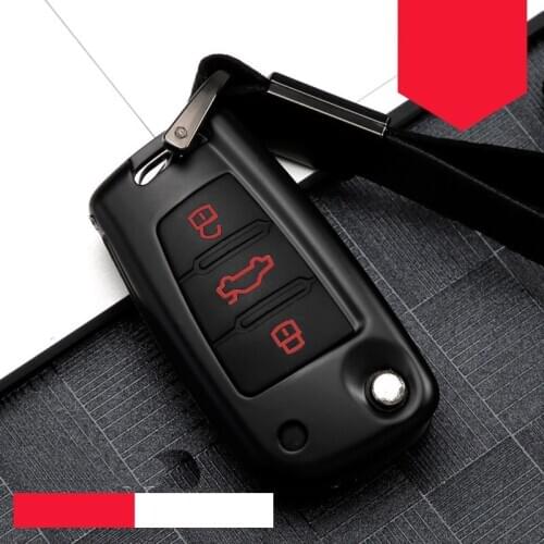 2020 Newly Zinc Alloy Silicone Car Key Case Cover For Audi A1 A3 A4 A5 Q7 A6 C5 C6 2017 2018 2019 Remote key Holder Full Shell