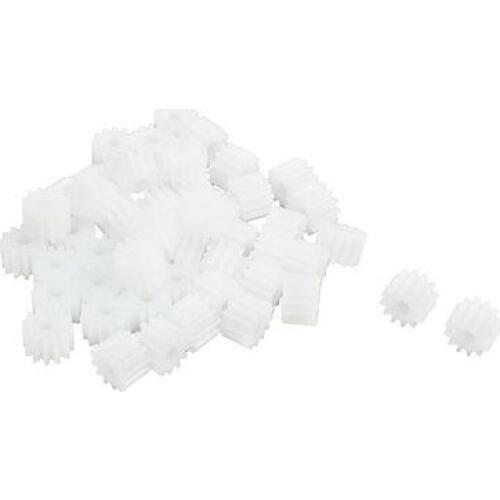 50 Pcs 7mm x 2.5mm Single Steering Plastic RC Toy Motor Spindle Spur Gear