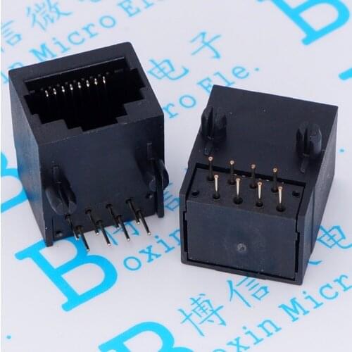 50PCS All Plastic Network Interface RJ45 Socket Female Cable Socket 15*18mm High