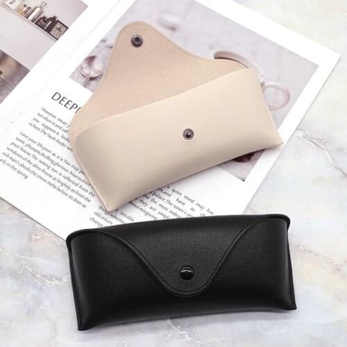 PU Leather Eyewear Cases Cover for Sunglasses Womens Eyeglasses Case With Metal Buckle Eyewear Cases Men Reading Glasses Box