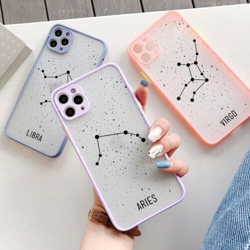 Twelve Constellations Phone Cases For iPhone X XR XS Max Case For iPhone 8 6s 7 Plus SE 2020 11 12 Pro Max Mini Hard Back Cover
