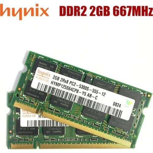 Hynix chipset 2G 2GB DDR2 PC2 5300 667Mhz 2RX8 Laptop Memory 2G PC2-5300S DDR2 667 MHZ 200pin Notebook RAM