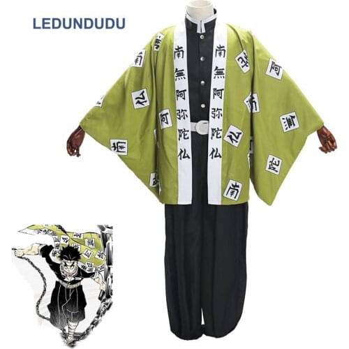 Demon Slayer Kimetsu no Yaiba Cosplay Costumes Himejima Kyoumei Men Uniforms Party Suit for Halloween and Cos Capes