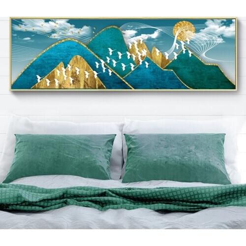 Mountain Landscape Poster Wall Pictures for Living Room Canvas Animal Painting Art Wall Decoration Print Bird Picture Canvas Art