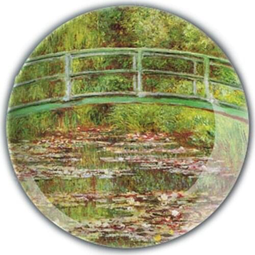 Impressionist Oscar-Claude Monet Decorative Porcelain Oil Painting Ceramic Dishes Wall Hanging Craft Plate for Home Decoration