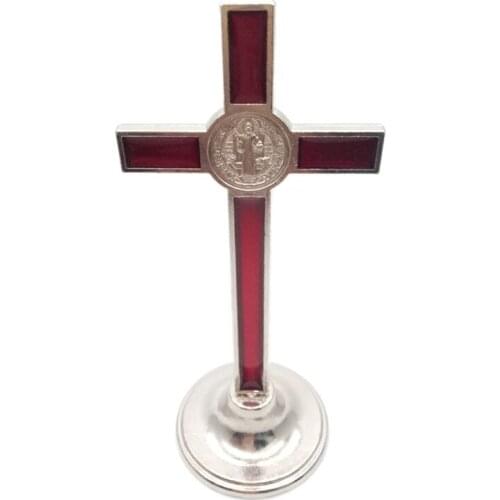 Cross Crucifix Stand Christ Catholic Jesus Statue Figurine Car Home Chapel Decor