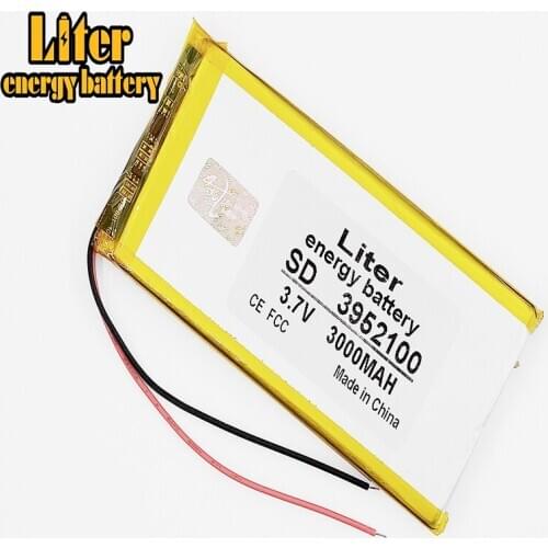 Liter energy battery best battery brand 3952100 3.7V 3000MAH MP4 battery MP5 4050100 tablet battery