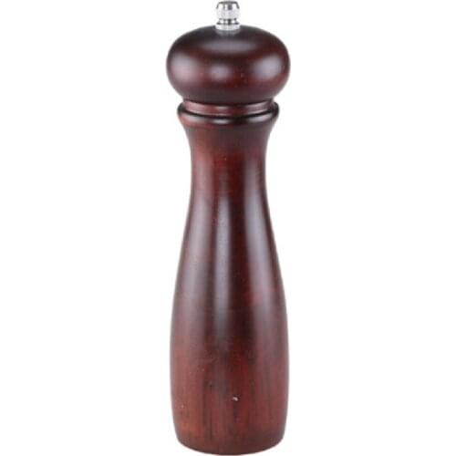 Salt and Pepper Grinde Solid Wood Pepper Mill with Adjustable Grinder Handheld Seasoning Rubber Paint pepper Grind Kitchen Tool