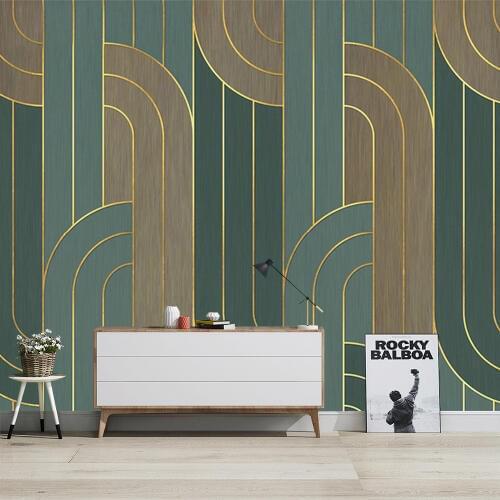 Custom Photo Mural Modern 3D Abstract Art Geometric Stripes Wallpaper Living Room TV Background Murals Wallpaper Wall covering