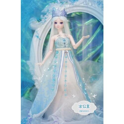 New 1/4 BJD Doll 50cm(19'') 18 jointed dolls Cute girl Toy ice princess ( make up + Hair + Clothes + Shoes ) gift for children