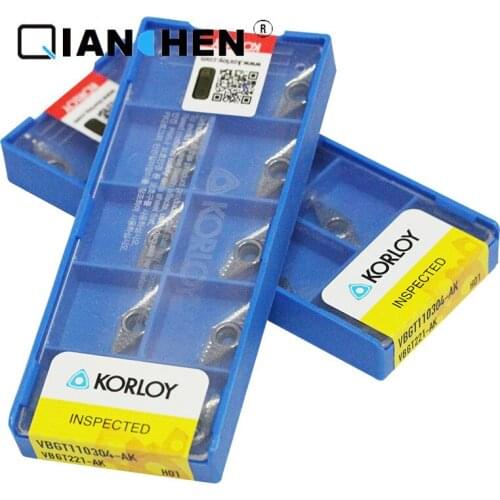 Genuine Original Korea Korloy VBGT110302-AK H01 VBGT160402-AK H01 VBMT11304-HMP PC9030 (10pcs/lot)internal Turning Tool Inserts