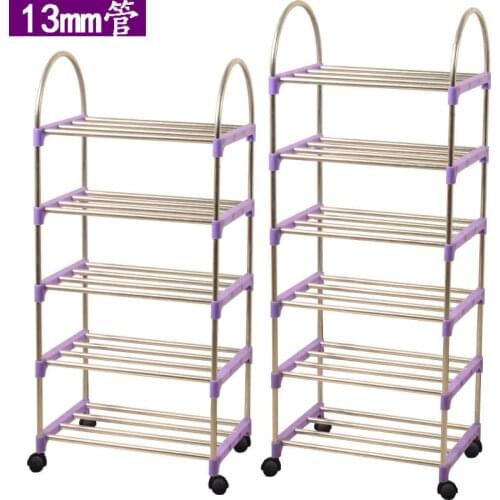 3-6 Layers Shoe Rack Space Saving Stand Holder with Wheels Reinforced Steel Tube Frame Shoe Shelves Hallway Entryway Shelf 2021