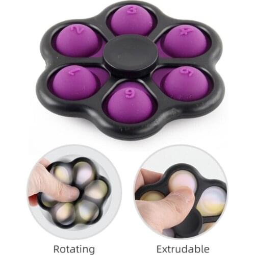 Pop Fidget Spinner Simple Dimple Novelty Finger Spinner Toys Fidget Popit Flip Sensory Office Desk Toys Stress Release Dropshipp