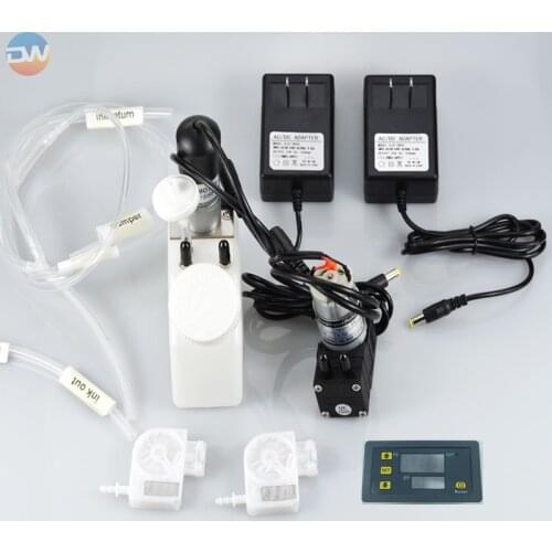 L1800 printer modify machine white ink recycle system tank with stirrer motor filter float connector ink tube damper set
