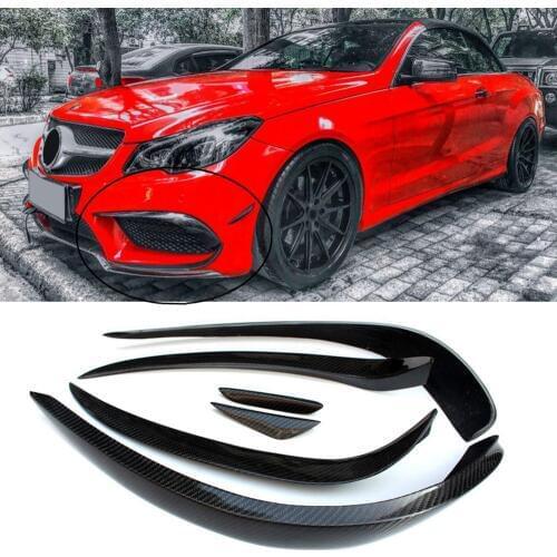 For Mercedes W207 Canards Front Bumper Splitter Lip Spoiler Carbon Fiber For Benz E Class W207 facelift 2013 -2016 Sport Edition