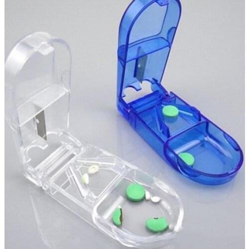 50% Hot Sale Medicine Tablet Pill Cutter Splitter Divider Storage Compartment Box Holder Case