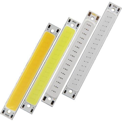 3W 3V 3.7V 1000mA 300LM DC 60x8mm LED COB Strip Warm Cold White Blue Red COB LED light source for DIY Bicycle work lamp