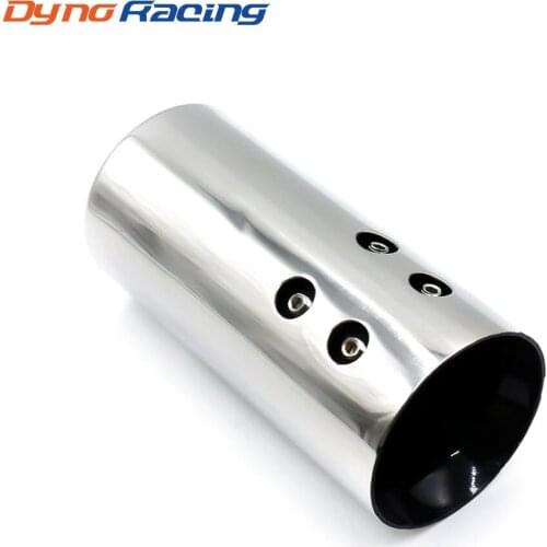 Tail Throat Universal Chrome Stainless Steel Car Rear Round Exhaust Pipe Tail Muffler Tip pipe/Tail Throat YC100455