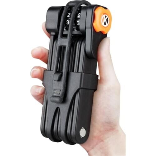 Bicycle Lock Alloy Steel Folding Lock MTB Road Bike Lock Anti-theft Lock Password Lock Safe Cycling Accessories