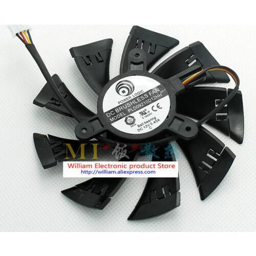 New Original for Graphics card fan diameter 90mm pitch 42mm thermostat MSI PLD09210D12HH 12V 0.40A