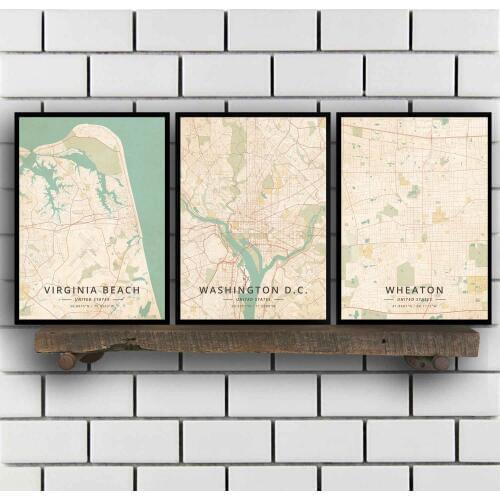 Virginia Beach Washington DC Wheaton Wichita United States Poster