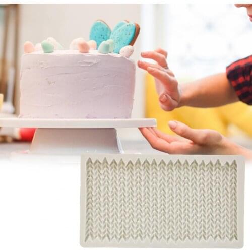 Knitted Wool Silicone Mold Resin Kitchen Baking Tool DIY Cake Chocolate Fondant Moulds Pastry Dessert Lace Decoration Supplies
