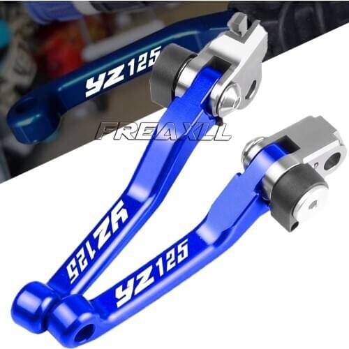 YZ125 2015-2018 For YAMAHA YZ125 YZ 125 CNC Pivot Foldable Clutch Brake Lever Motocross DirtBike 2015 2016 2017 2018 With logo