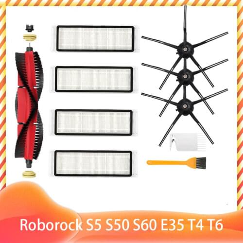 Detachable Roller Brush Side Brushes HEPA Filter Mop Cloth for Xiaomi Roborock S5 Max S6 S6 MaxV Vacuum Sweeper Spare Parts