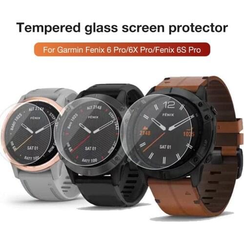 Tempered Glass Film Protective Film Watch Cover ForGarmin Fenix 6X Pro / Fenix 6S Pro Protects The Screen Explosion-proof Glass