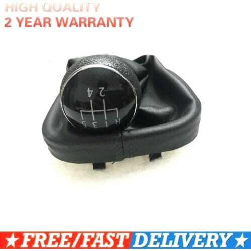 5 Speed Gear Shift Knob Leather Boot For VW Caddy 2004 2005 2006 2007 2008 2009 2010 2011 2012 2013 Touran 2003 2004 2005