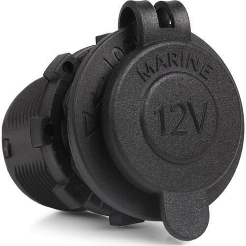 15A 12V Waterproof Cigarette Lighter Socket Power Plug Outlet for Motorcycle Car Boat Accessories Cigarette Lighter Adapter Plug