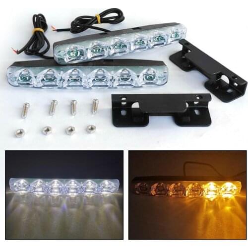 2PCS Turn signal Automobile led day running lamp super bright streamer lamp steering water lamp waterproof daytime running lamp