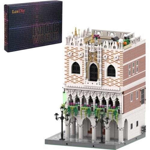 4993Pcs MOC-59639 Doges Palace Venice Street View Building Block Stem Toys (Licensed and Designed by Cvanhulle)