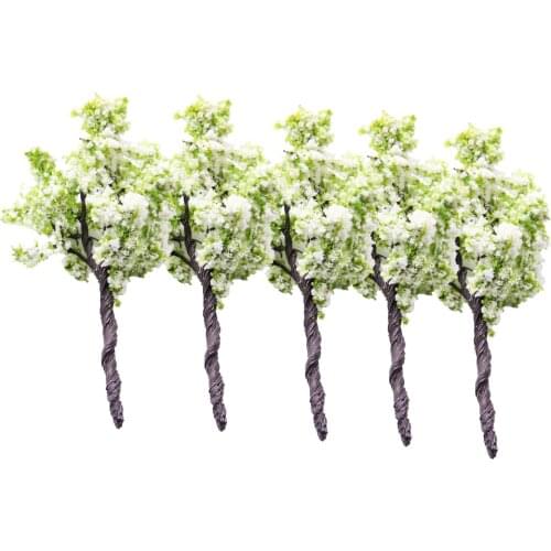 5Pcs Model Pine Tree Landscape Train Railway Diorama Scenery 7cm/9cm